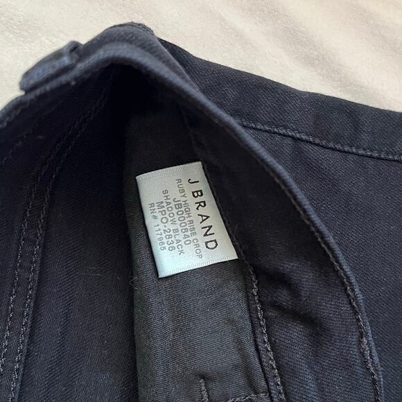 J Brand Ruby High Rise Crop Black Skinny Jeans - Picture 4 of 8